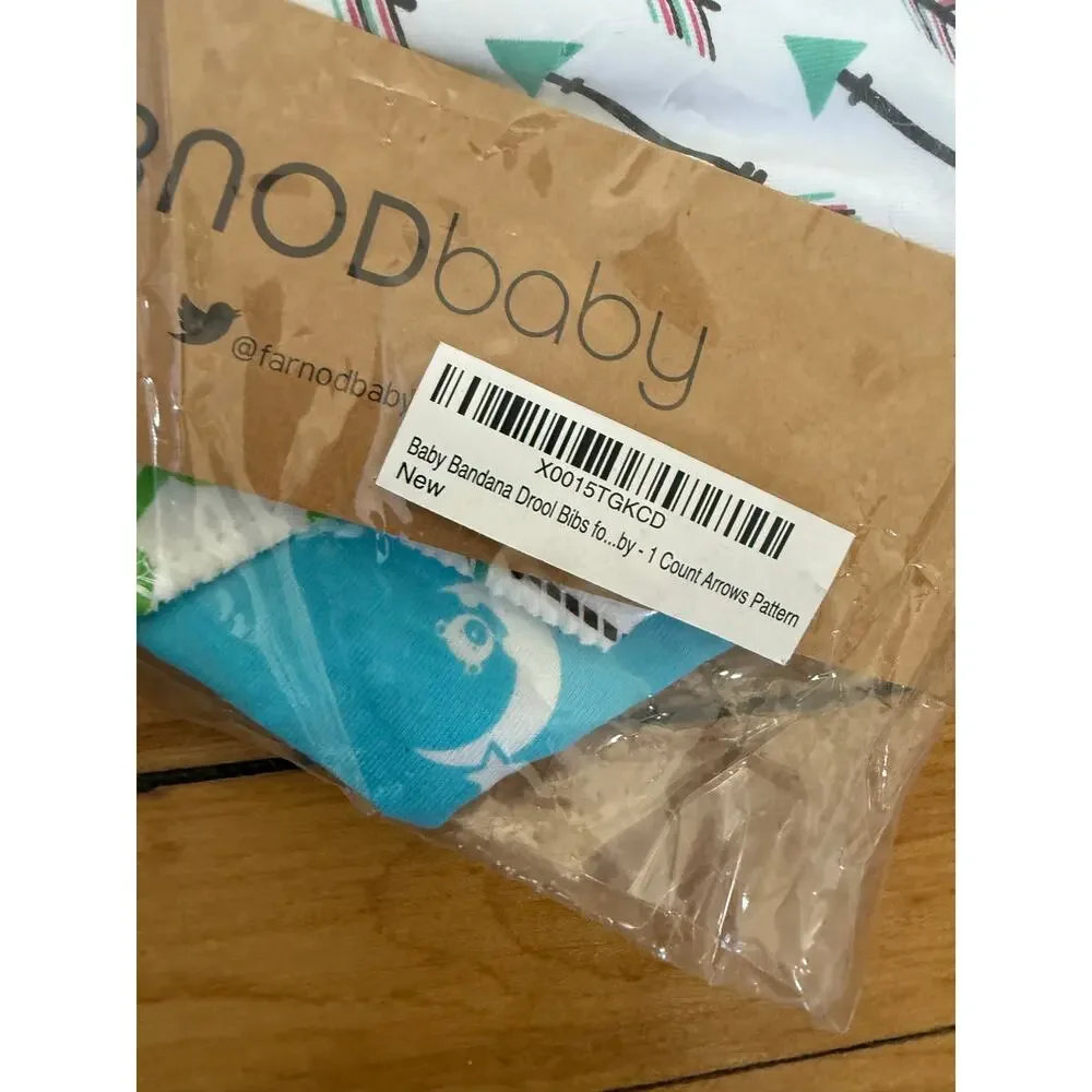 NEW FARNOD baby bandana drool bib 4 pack arrows‎ diamonds patterns and moons